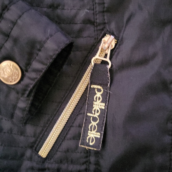 Girl's Pellepelle Black & Gold Lightweight Jacket Size 4 - Picture 6 of 6